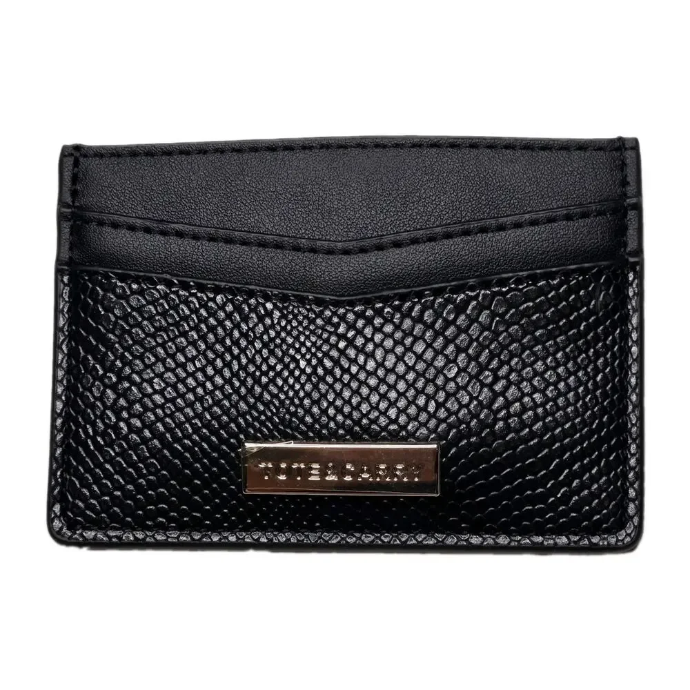 Tote & Carry Black Python Print Card Holder Wallet New with Tags